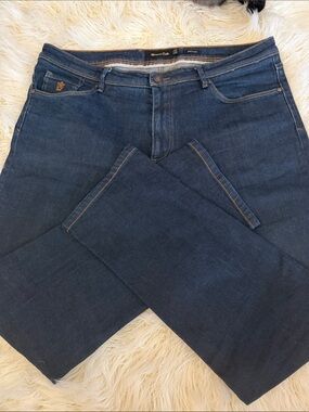 Massimo Dutti Men's Dark Blue Straight Jeans